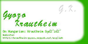 gyozo krautheim business card